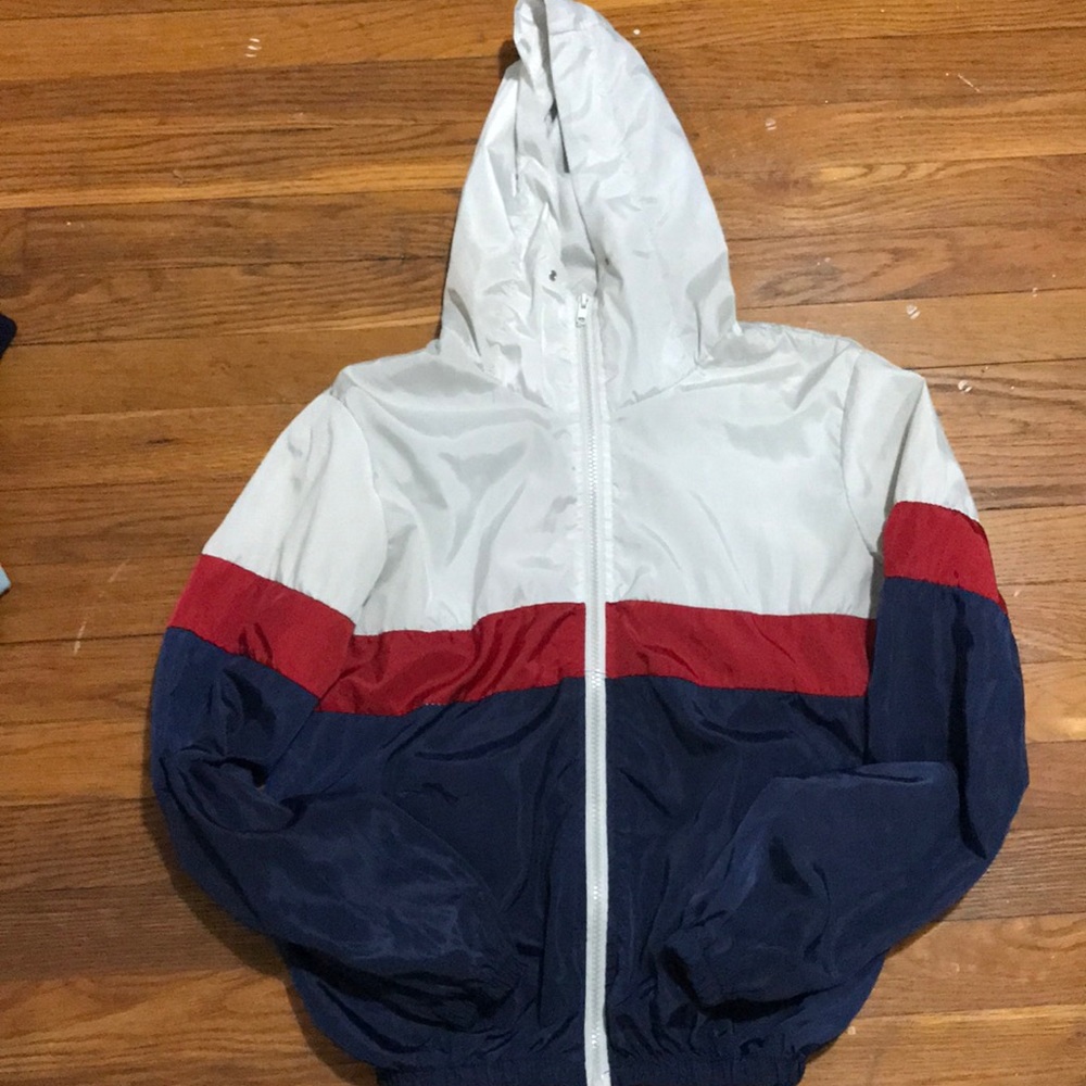 multi-colored Windbreaker
